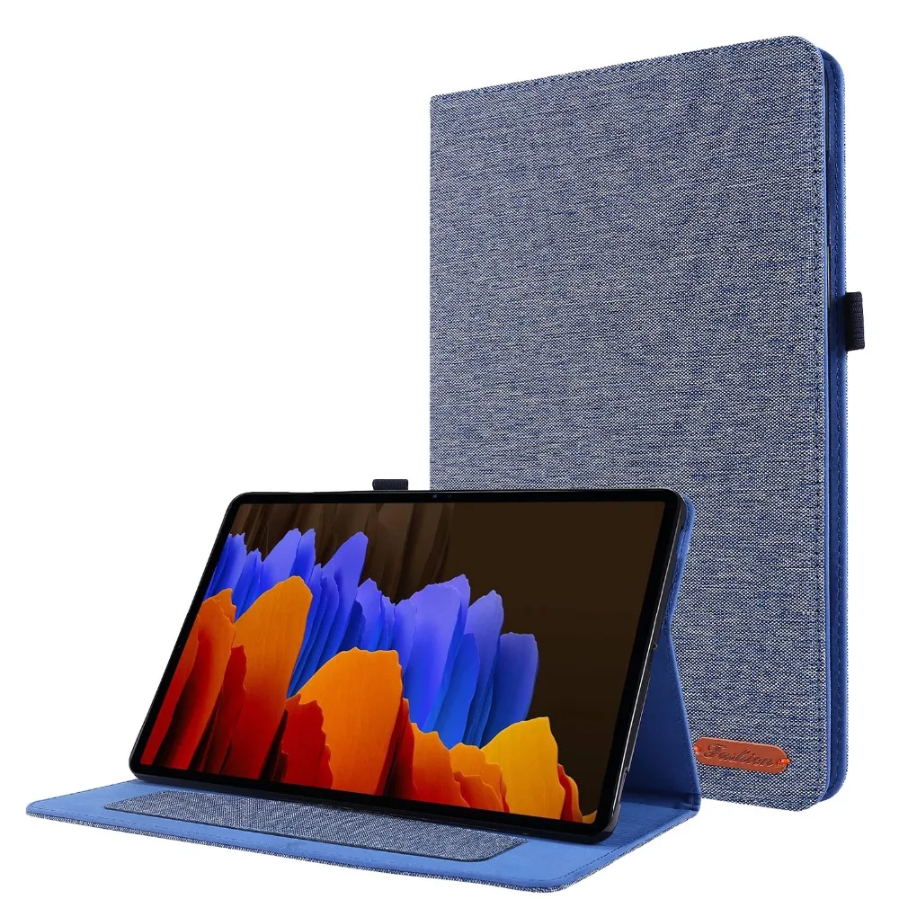

Чехол для Funda Galaxy Tab S7 SM-T870 T875 T876 11 дюймов, чехол для Samsung Galaxy Tab S8 SM-X700 X706, тканевый чехол-книжка для планшета