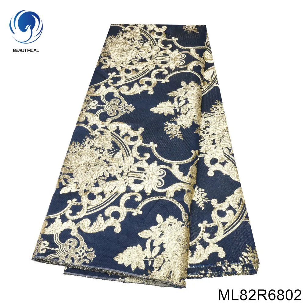 

Новинка 2023, классическое винтажное платье золотого цвета с цветочной вышивкой, нигерийское швейцарское хлопковое кружевное платье для больших случаев ML82R68