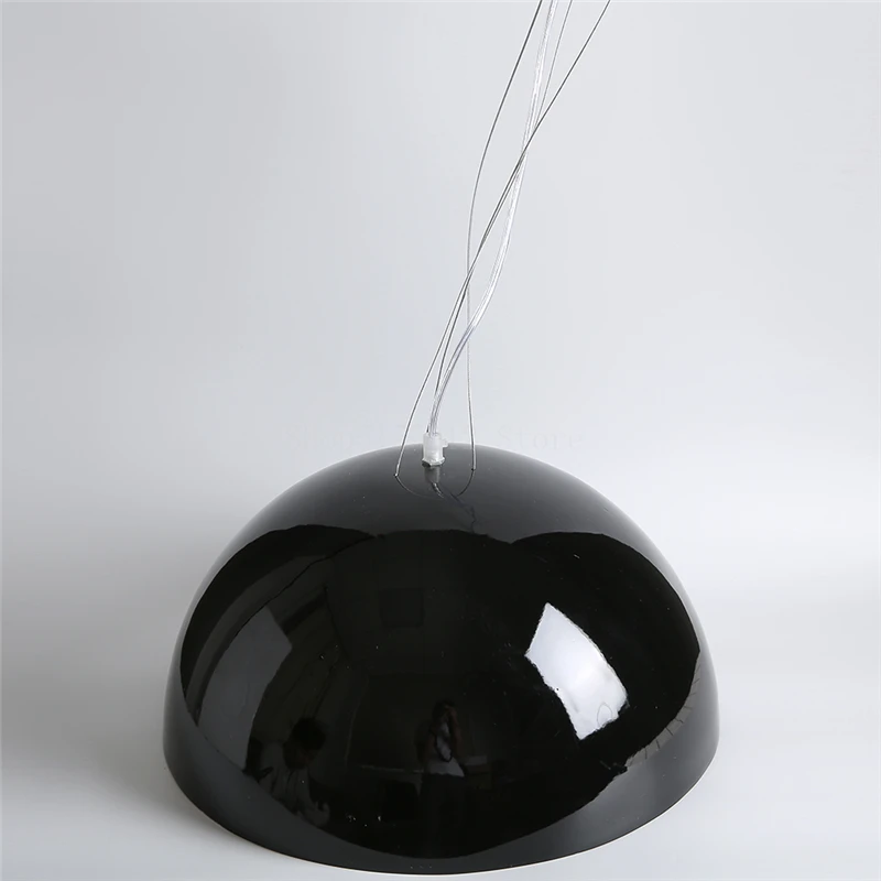 Скидка Скандинавский полимерный подвесной светильник, S LED дизайнерские подвесные лампы с 3D изображением неба, сада, черного и белого неба, полукру...