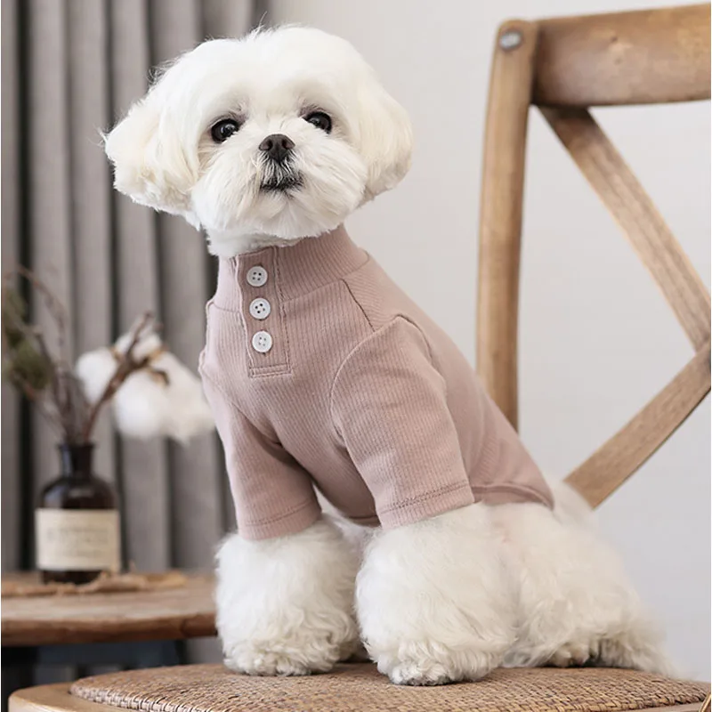 

Dogs Knitted Sweater Solid Color Turtleneck Bottom Shirt Autumn Spring Teddy Chihuahua Pet New Clothes
