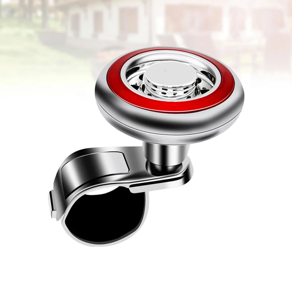 

Metal Steering Wheel Assistive Ball Power Booster Ball Steering Wheel Knob for Car Vehicle (Red)