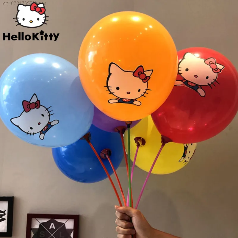 

Sanrio Hello Kitty Birthday Party Ballons Printed Cartoon Child Lovely Party Accessories Activity Home Outdoor Decoration Gifts