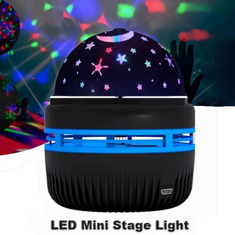 

Star Projector Lamp Usb Powered Colorful Rotating Magical Ball Light Car Atmosphere Lamp KTV Bar Disco DJ Party Stage Light