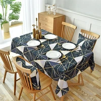 oil proof tablecloth table mat coffee table cover towel rectangular household printing tablecloth nordic style black table cloth