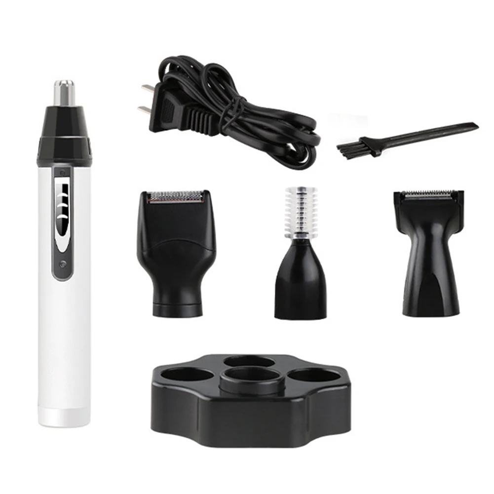

Travel Beard Eyebrow Nose Hair Trimmer Multifunctional Face Washable 4 In 1 Electric Shaver Painless Easy Clean Grooming