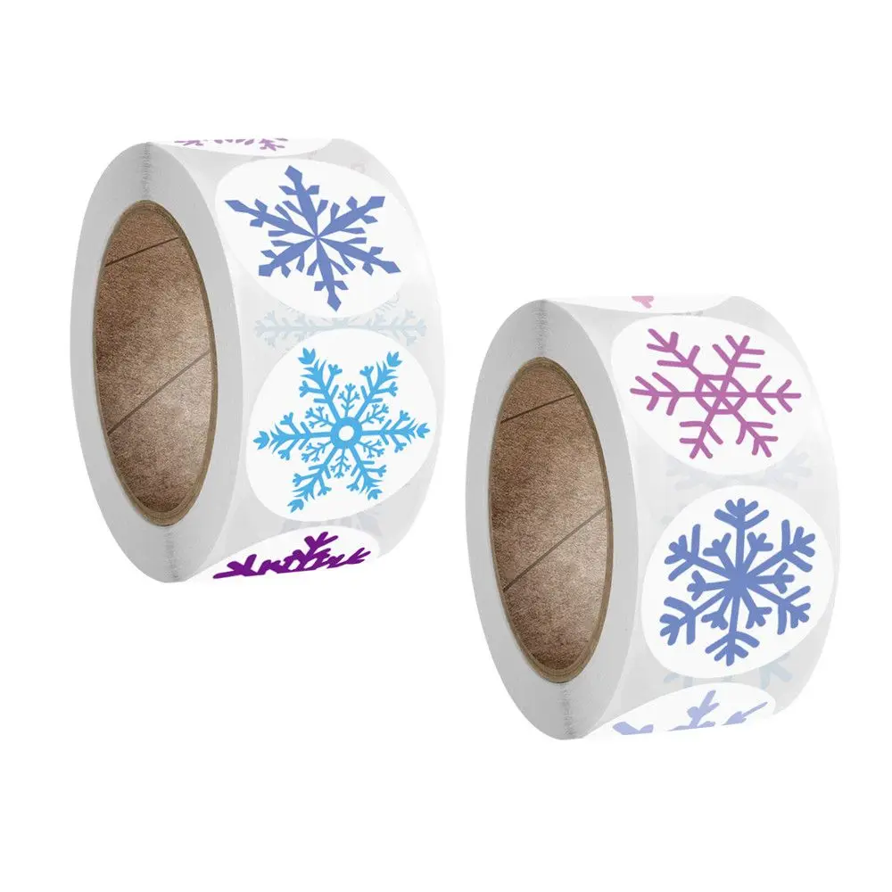 

DIY Gift Stationery Cards Envelope Christmas Decoration Paper Stickers Adhesive Labels Snowflakes 1 Inch