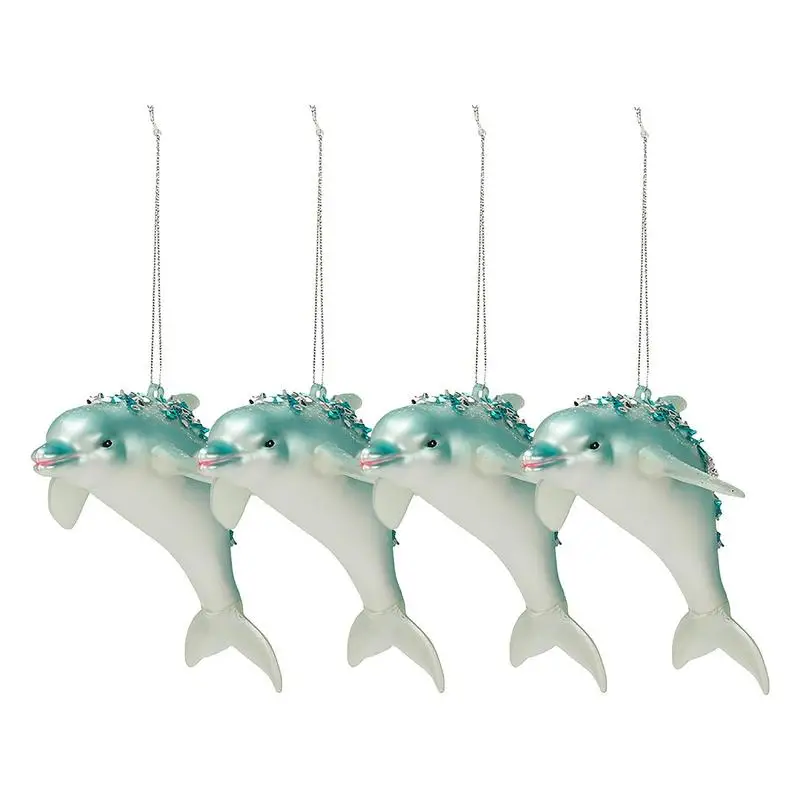

4 шт., декоративные украшения в виде дельфина