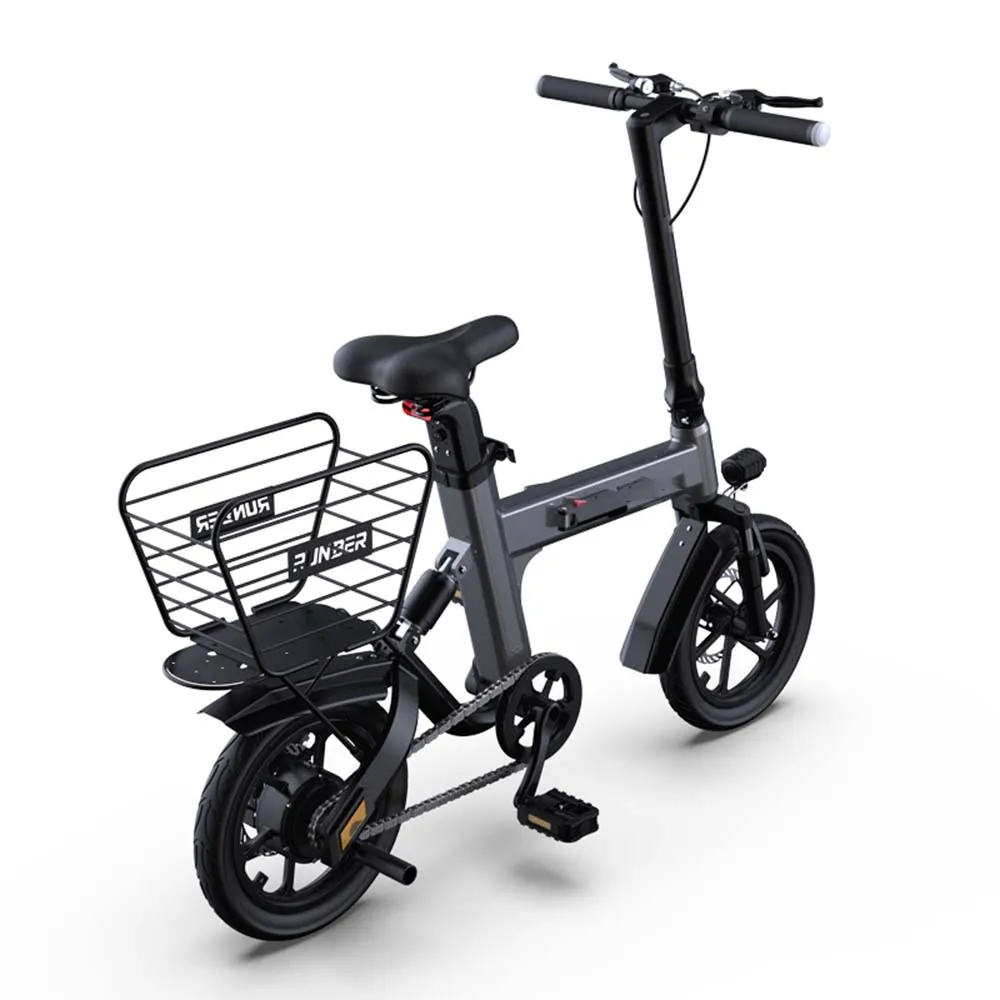 

Электрический велосипед, складной электрический велосипед для взрослых с корзиной для хранения, маленький портативный литиевый аккумулятор для покупок