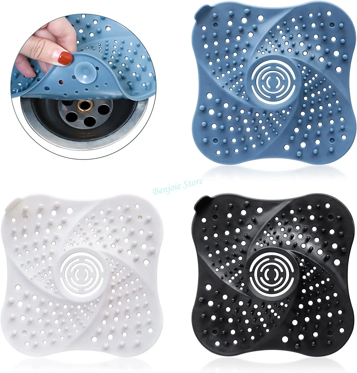 

Hair Filter Sink Anti-blocking Hair Catcher Bathtub Shower Floor Hair Drain Stopper Silicone Drain Cover Bathroom Accessories