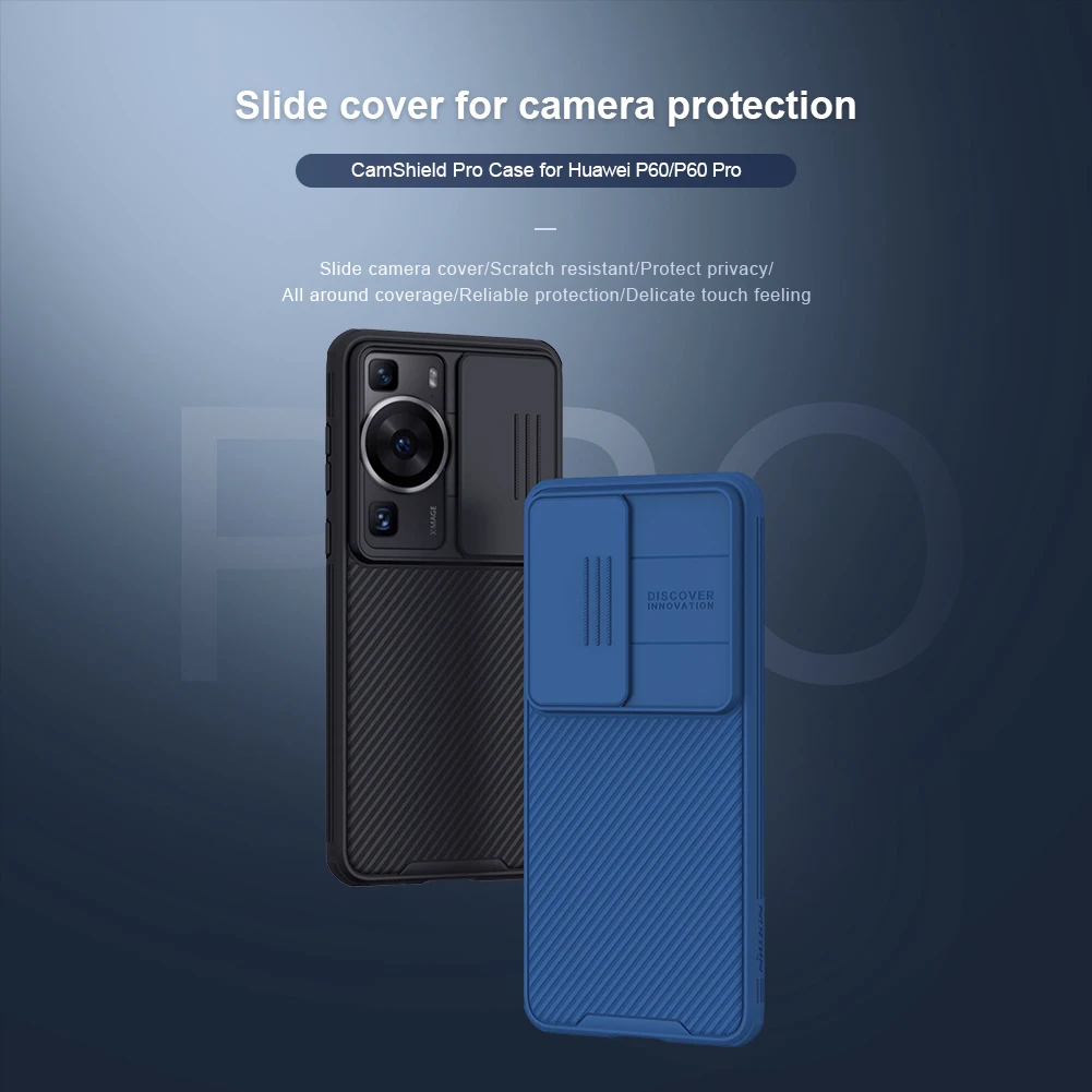 

For HUAWEI P60 Pro P60Pro Case Original NILLKIN CamShield Slide Protection Camera Lens Privacy Shell For HUAWEI P60 Back Cover