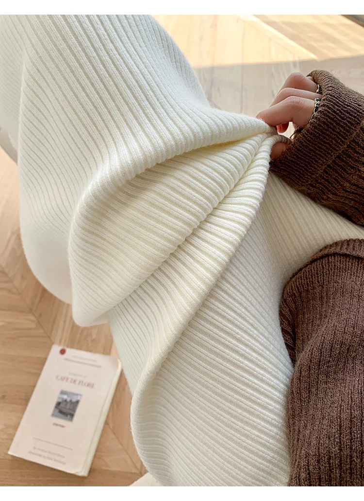 Женская вязаная облегающая юбка с высокой талией