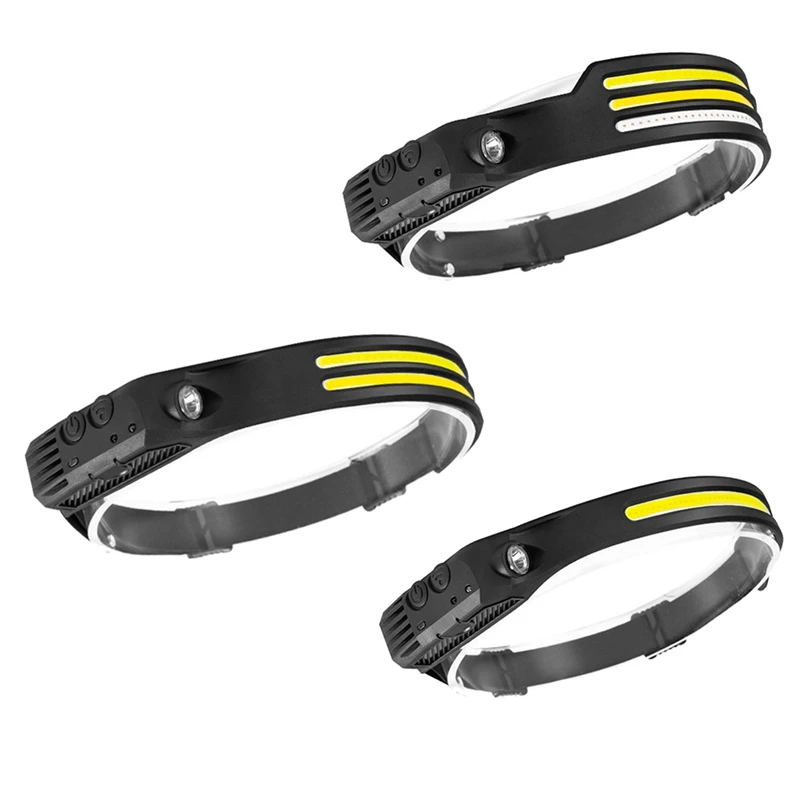 

Induction COB Headlight Outdoor Riding Light USB Charging Night Running Light Strong Light Headlight