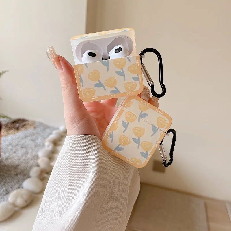 

Чехол для наушников Apple AirPods 3 с желтым цветком, силиконовый защитный чехол для Air Pods Pro 2 1, аксессуары для зарядки