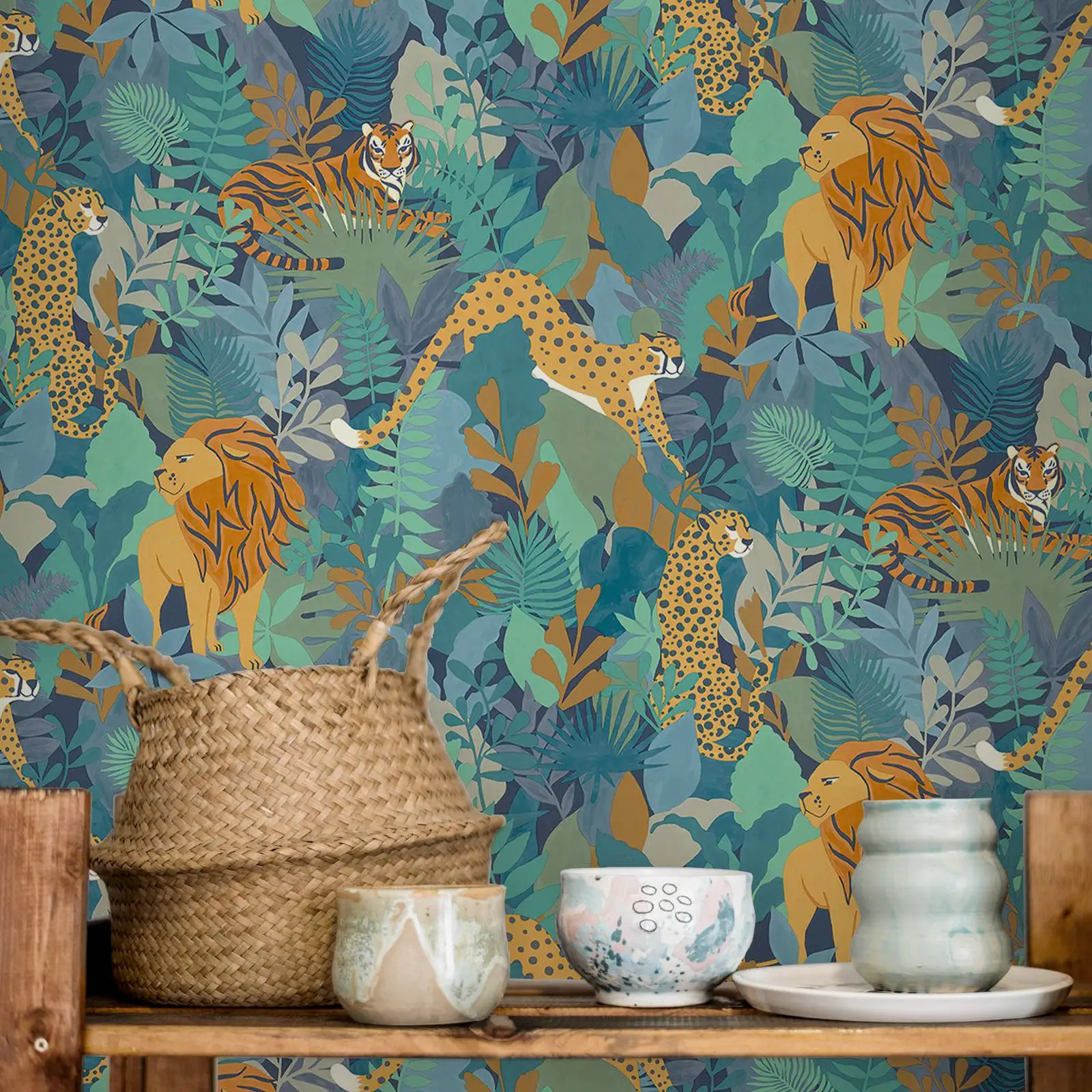 Абстрактные геометрические обои бежевые точки нетканые современные в стиле бохо