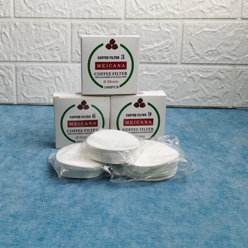 100 Упаковок Круглых Фильтров Для Кофе Бумажные Одноразовые Конусообразные