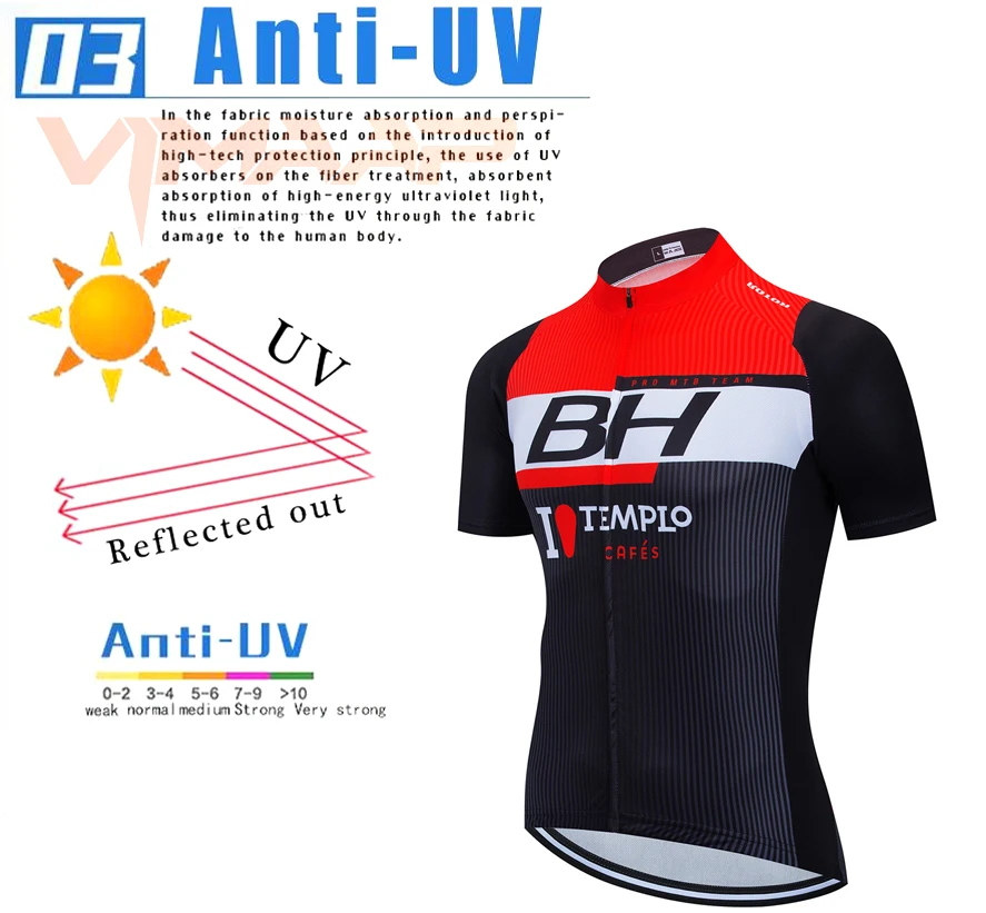 BH летняя велосипедная Джерси для мужчин Mtb с коротким рукавом велосипедный