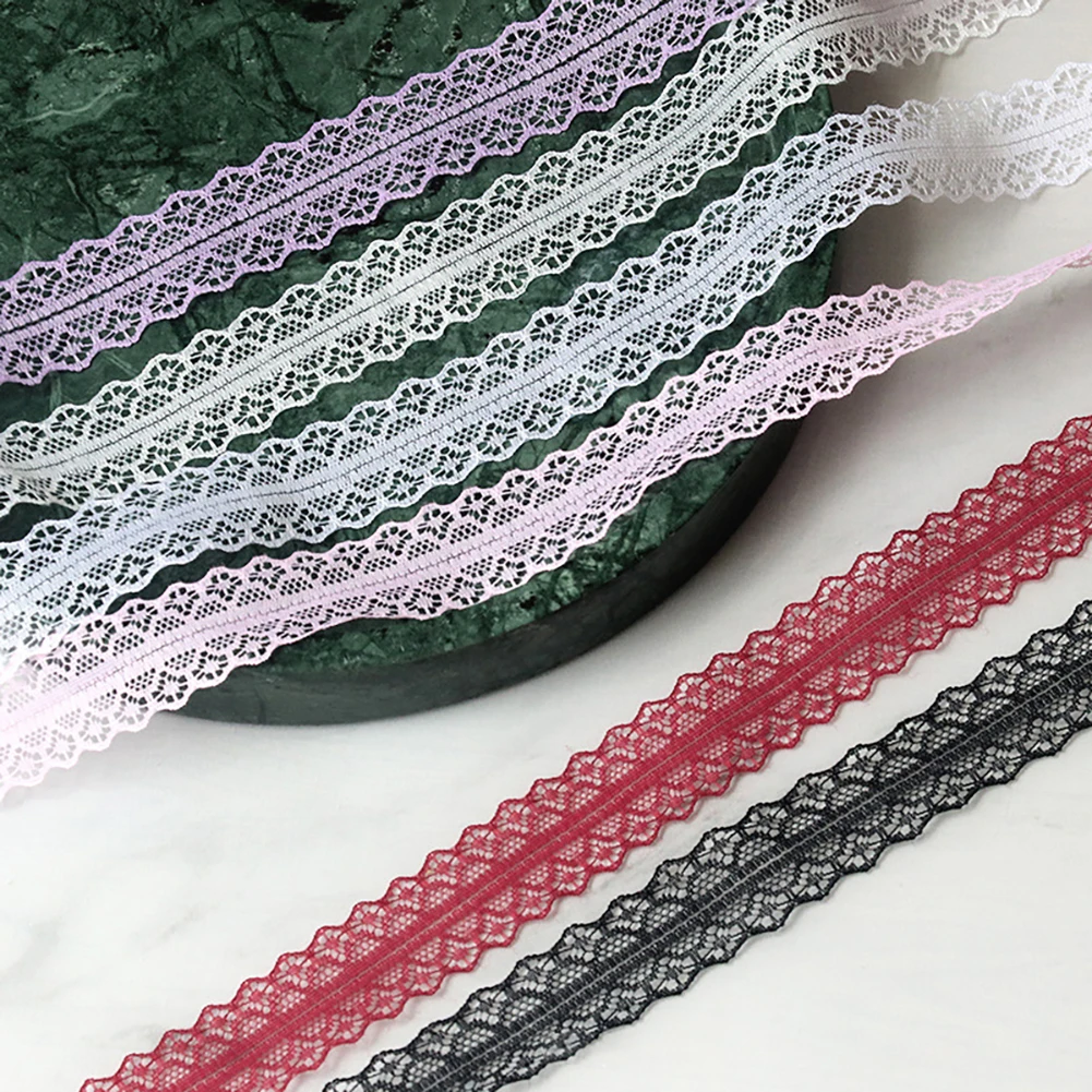 

10M/Roll Bilateral Lace Ribbon Christmas Bow Decorations DIY Handicrafts Embroidered Net Lace Trim Ribbon for Wedding Birthday