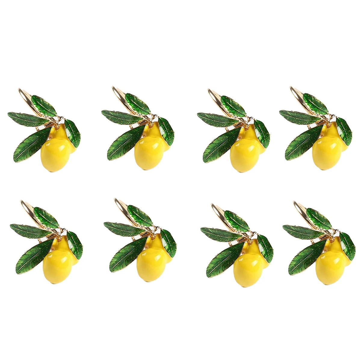 

Набор из 8 колец для салфеток в форме лимона, Свадебный держатель для салфеток, Золотая Пряжка для салфеток, декор для стола, вечеринки, праздника, семейного собрания