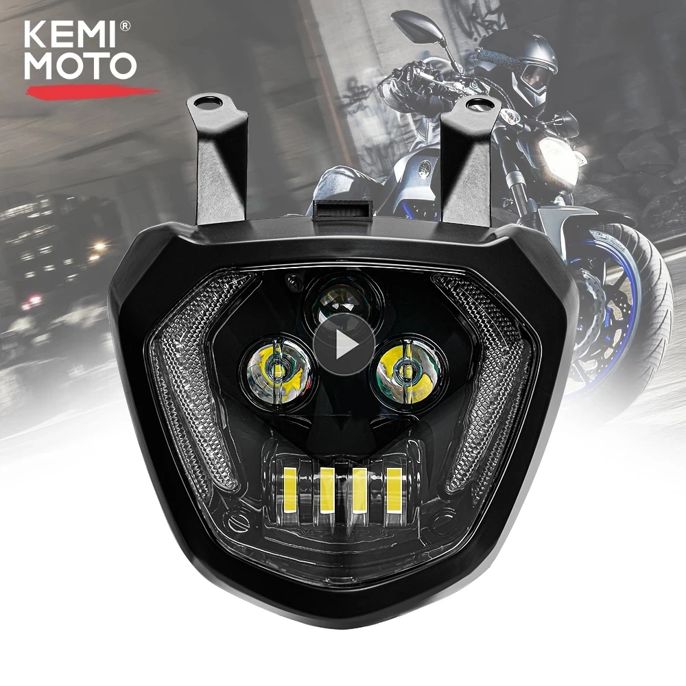 

MT07 Headlight LED Light Motorcycle Headlight 110W 12V Waterproof For YAMAHA MT07 MT 07 MT-07 FZ07 DRL 2014 2015 2016 2017