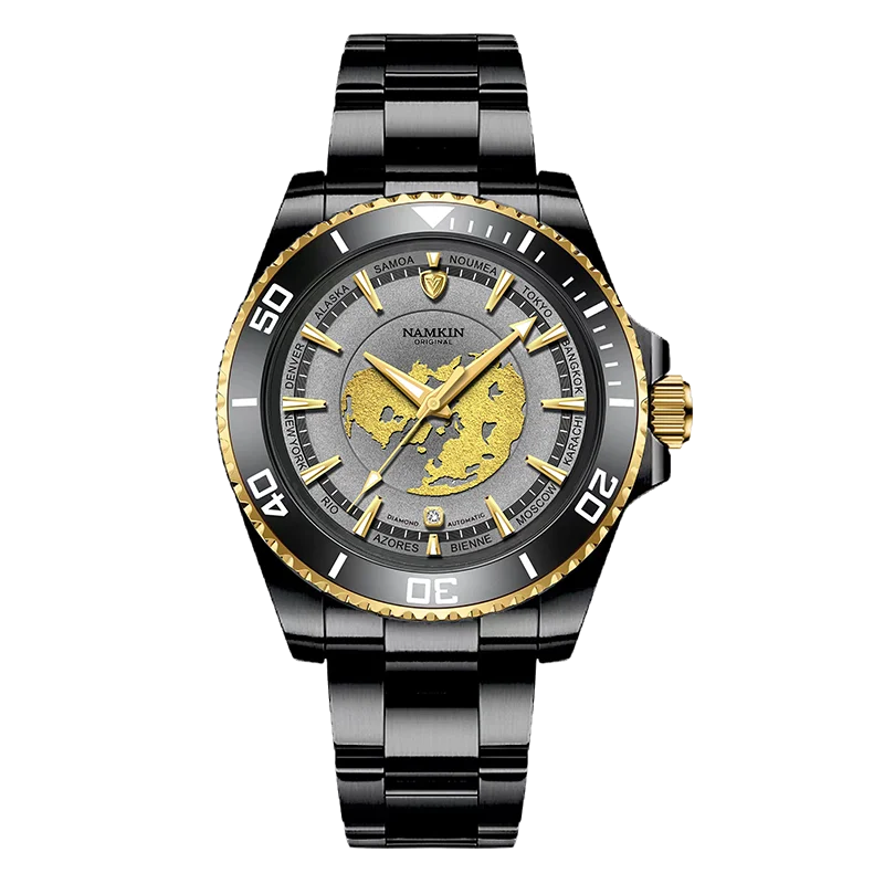 Лидер продаж брендовые черные спортивные мужские механические часы с