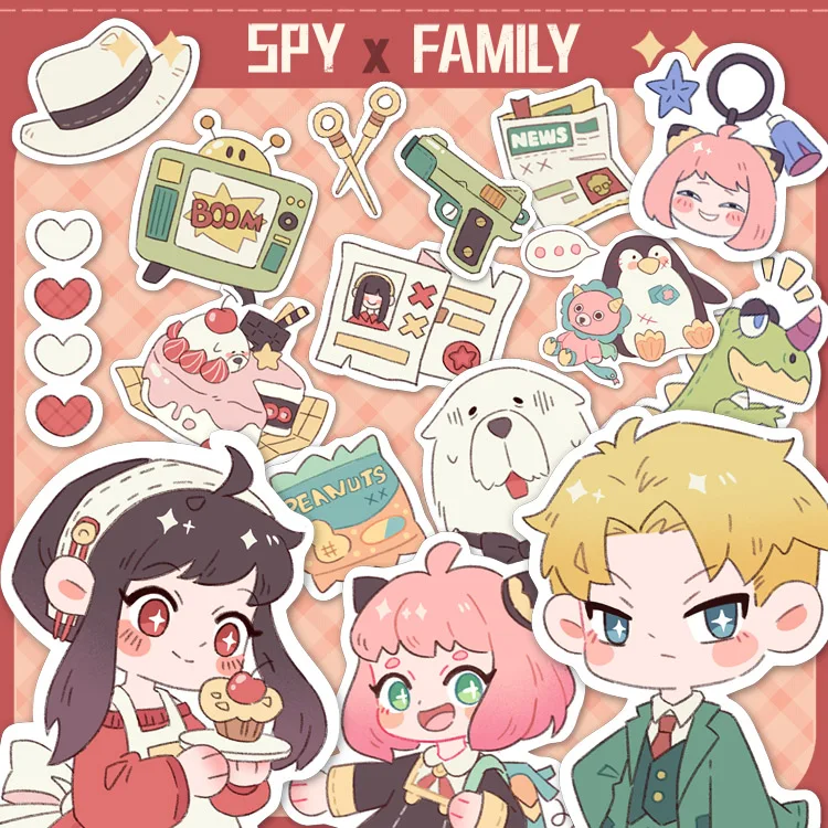 

Аниме СПАЙДЕР × семья Сумерки Loid Anya фальсификатор DIY мультяшная наклейка для багажа телефона DIY Скрапбукинг переводная картинка Декор Коспл...