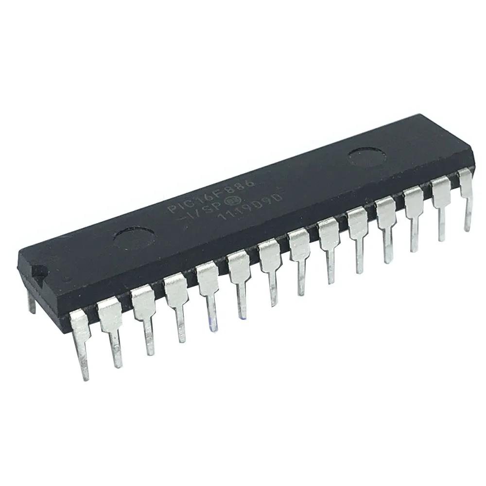 

DIP28 PIC16F886 PIC16F886-I/SP in-line DIP-28 microcontroller microcontroller can shoot straight