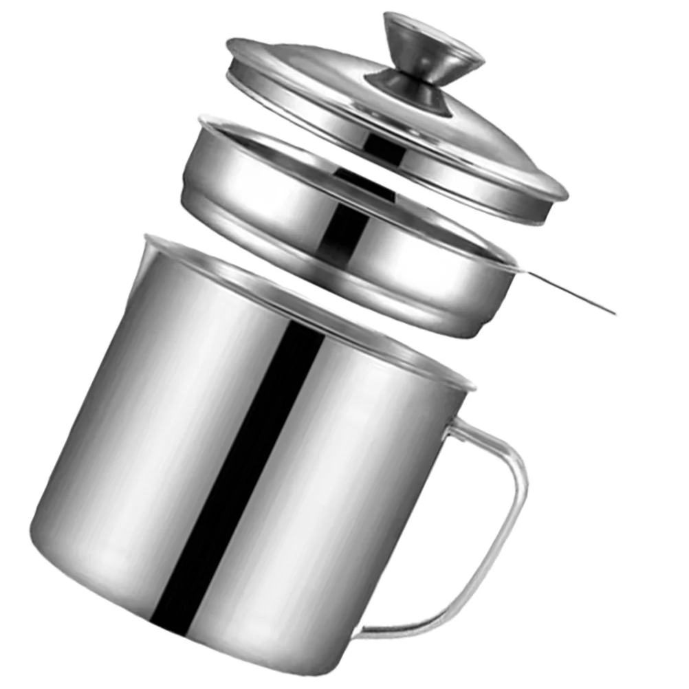 Сепаратор бульев масла фильтр-кастрюля из нержавеющей стали оливковый бекон