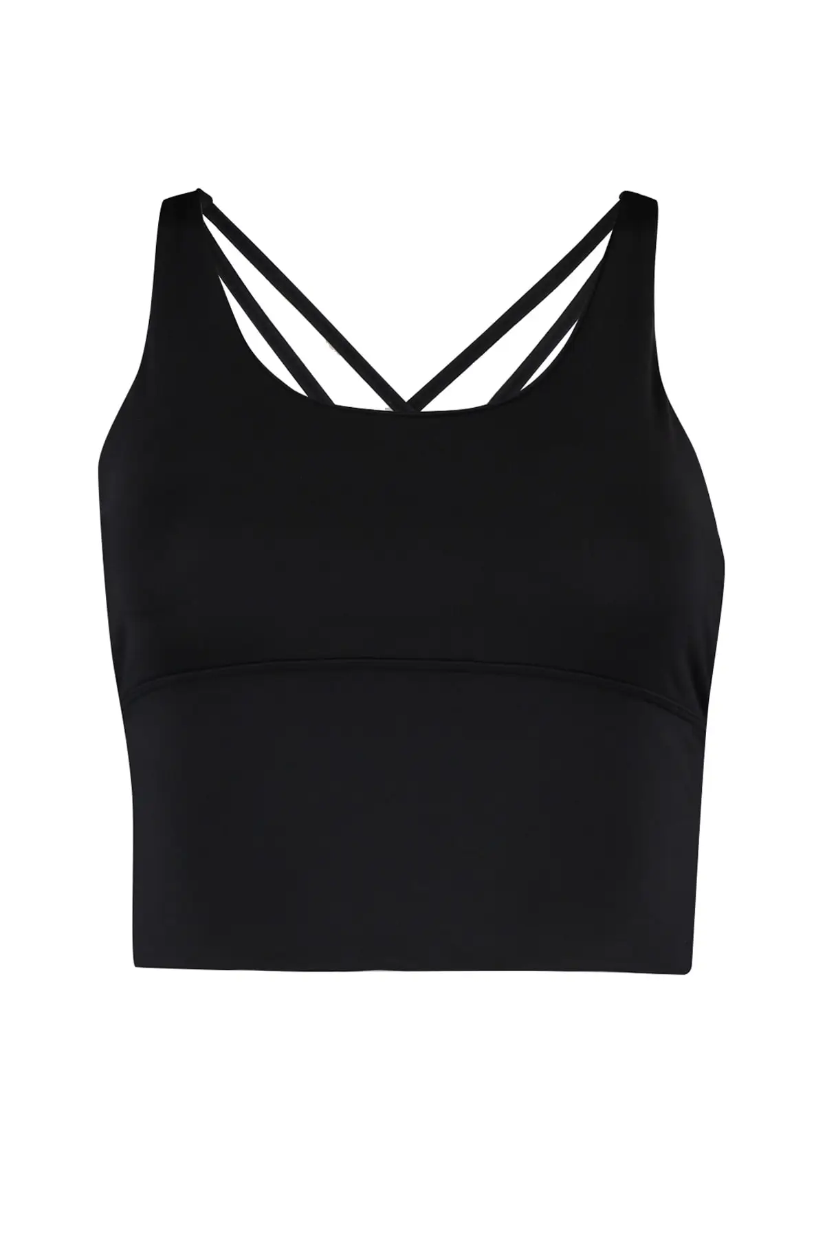

Cross strap detailed backed sports bra