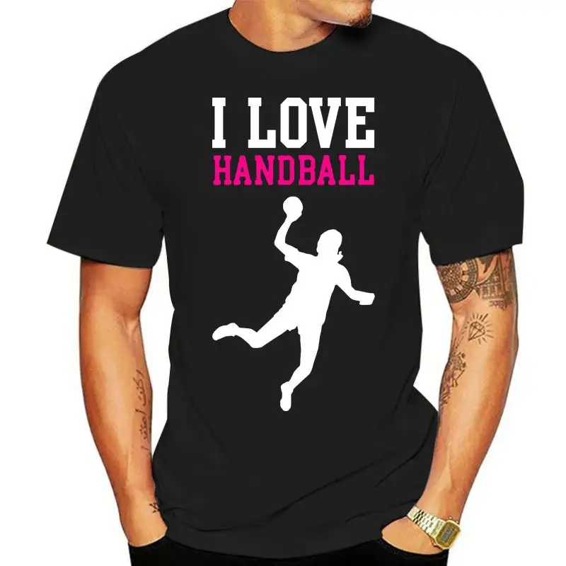 

2022, Лидер продаж, модная женская футболка с надписью «I LOVE HANDBALL»
