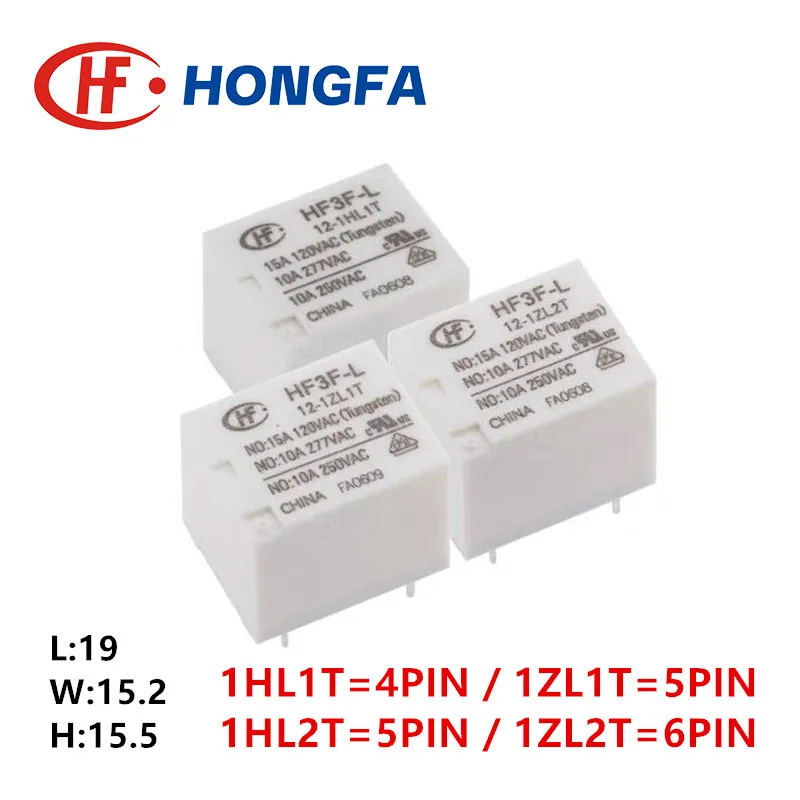 

1 шт. реле HONGFA HF3F-L-5 12 24-1HL1T 1ZL1T 1HL2T 1ZL2T 4/5/6PIN 10A 5 В 12 В 24 В силовое реле