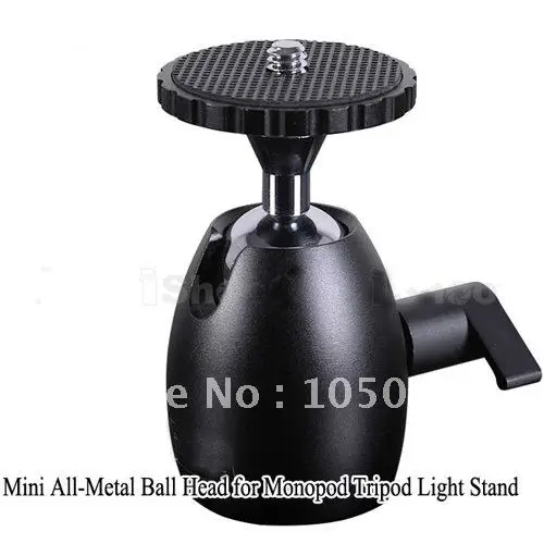 

1/4'' Hot Shoe Mount Stand adapter Mini All-Metal Ball Head for camera Monopod Tripod Light Stand