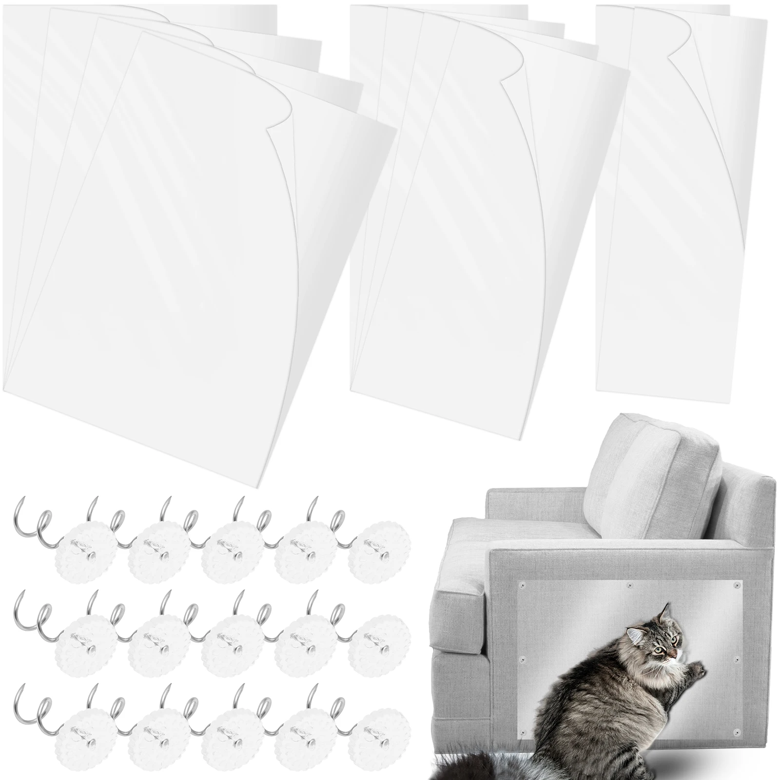 

Лента прозрачная самоклеящаяся для мебели, 10 шт.