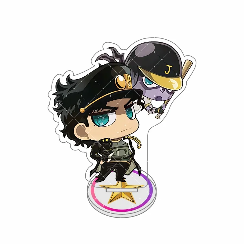 Фото Акриловая фигурка-подставка 10 см по аниме «Невероятные приключения ДжоДжо» (Джорно, Бруно, Дио), реквизит для косплея, декор для рабочего стола, подарок на день рождения №3