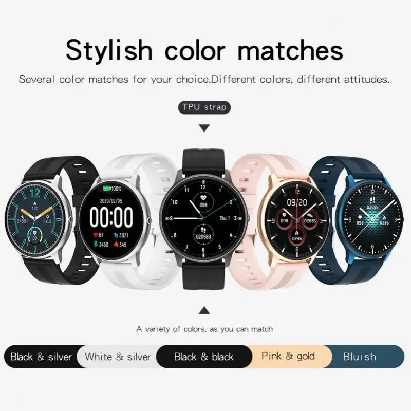 

1.28 Tft Full Touch Color Screen Ip68 Waterproof Lw11 Blood Oxygen Heart Rate Sleep Monitoring Fitness Sport Bracelet Smartwatch