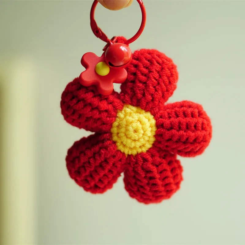 

Send You A Small Safflower Wool Crochet Woven Three-dimensional Flower Pendant DIY Material Bag Self-made Creative Manual