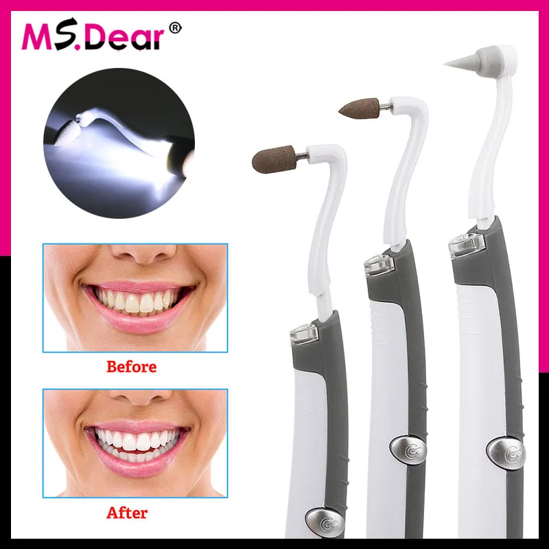 

Ms.Dear Dental Irrigator Sonic Scaler 3-In-1 LED Electric Plaque Remover Stain Eraser Polishing Teeth Oral Whitening Polisher