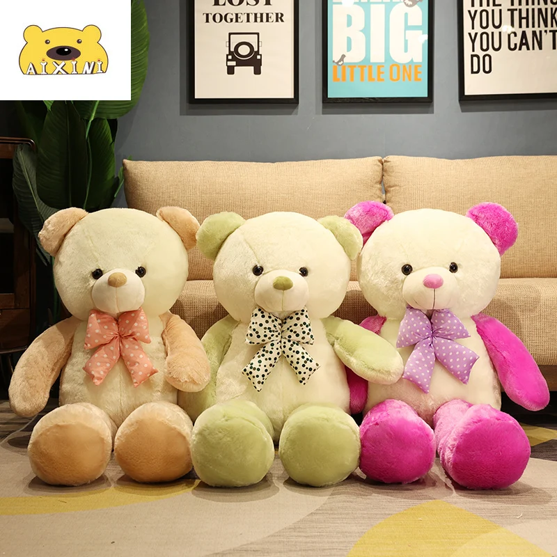 AIXINI гигантский медведь плюшевые игрушки Kawaii Plushie шарф с медвежонком мягкие