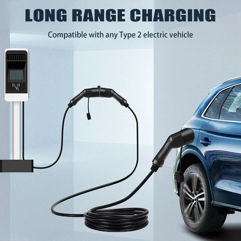 

32 Amp Charging Cable Type 2 to Type 2 Adapter 5 Meter High Powered Connector