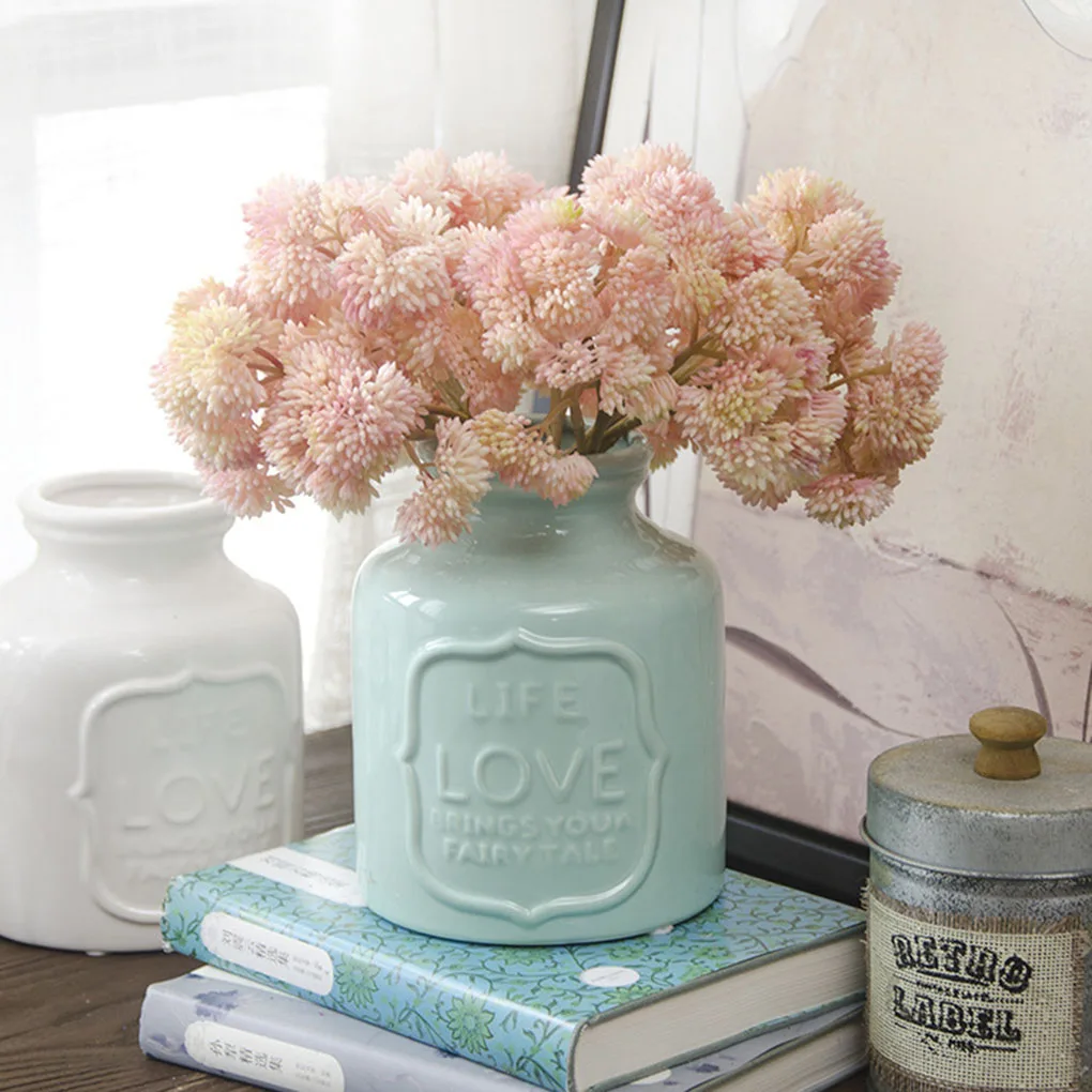 

Artificial Colorful Plastic Soft Glue Rice Seed Mini Fake Fruit Wedding Decor Flowers Succulent Plant Bonsai Home Decor