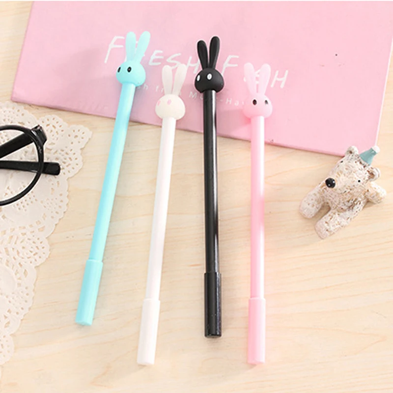 

Creative Cartoon Rabbit Cute Gel Pen School Office Supplies Kawaii Student Writing Stationery Pens For Writing Accessories