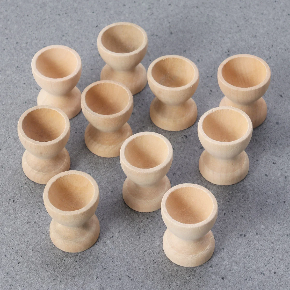 

Egg Cup Wooden Holder Easter Cups Holders Stand Tray Eggs Kitchen Tools Serving Display Breakfast Unfinished Wood Stands Party