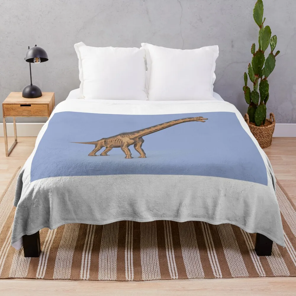 Брахиозавр динозавр иллюстрация (F020/1144) Плед рождественские подарки Хэллоуин