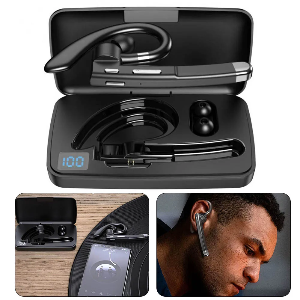

YYK-520 Bluetooth 5,0 беспроводная гарнитура с шумоподавлением наушники-вкладыши для вождения грузовика IPX7 водонепроницаемый светодиодный цифрово...