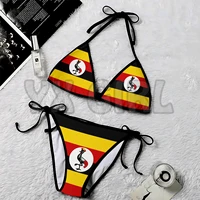 uganda 2 piece bikini 3d all over printed sexy bikini summer women for girl beach swimsuit cosplay clothes