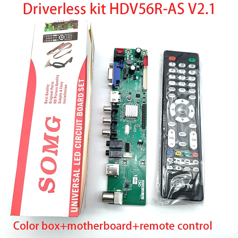 Фото Материнская плата V56 без драйверов HDV56R/U-AS V2.1, одноканальная AV TV-плата с английской маркировкой, в цветной коробке, с поддержкой различных разрешений №3