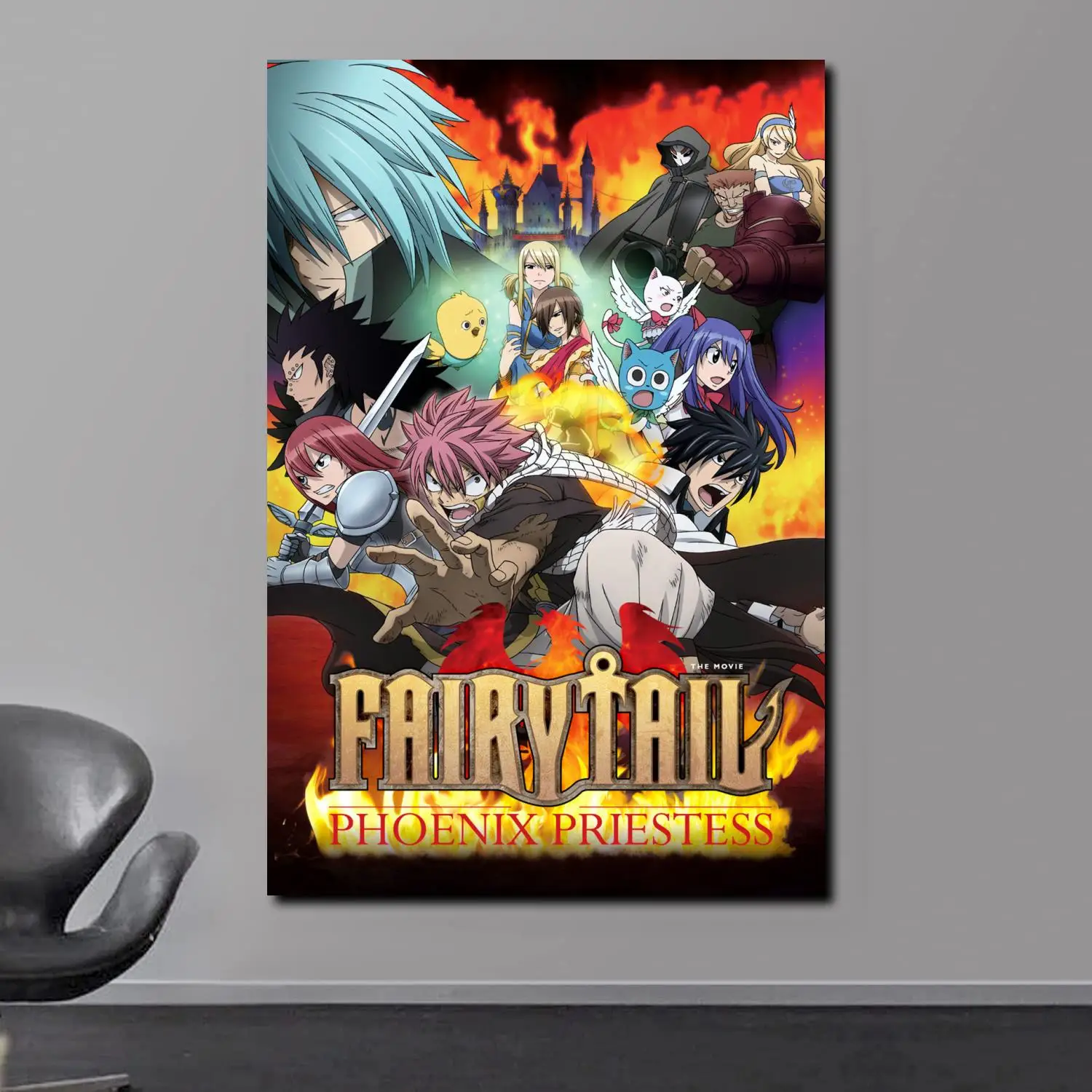 Японская манга индивидуальный аниме Fairy_Tail постер HD Печать на холсте