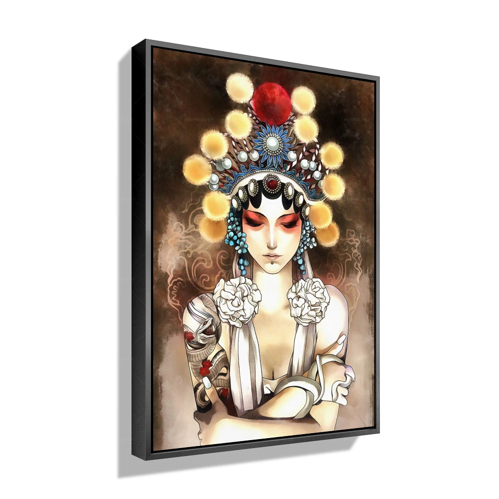 

Картина на холсте с изображением красивой девушки и цветов для домашнего декора