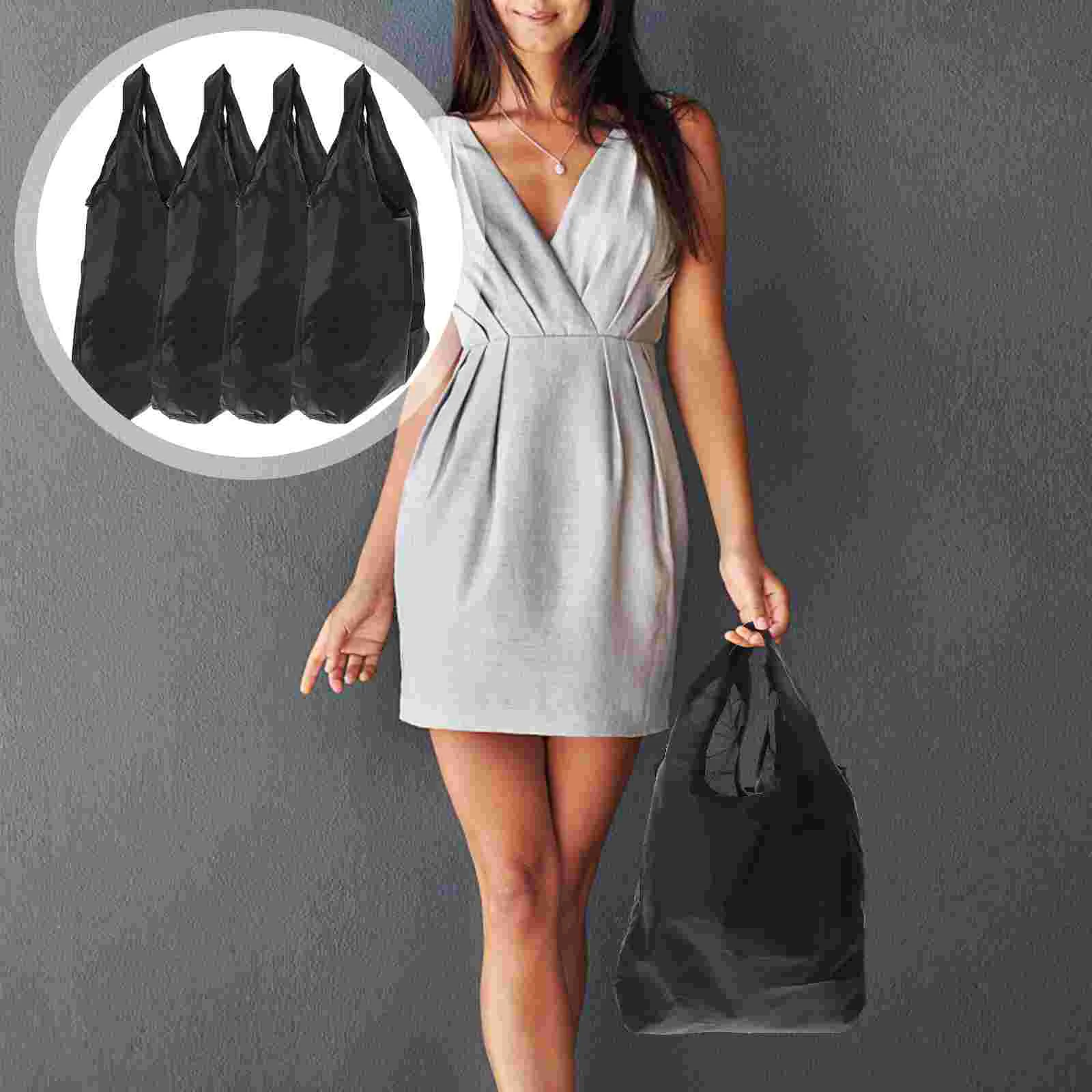 

4 Pcs Shopping Bag Portable Grocery Foldable Tote Fruit Storage Bags Reusable Pouch