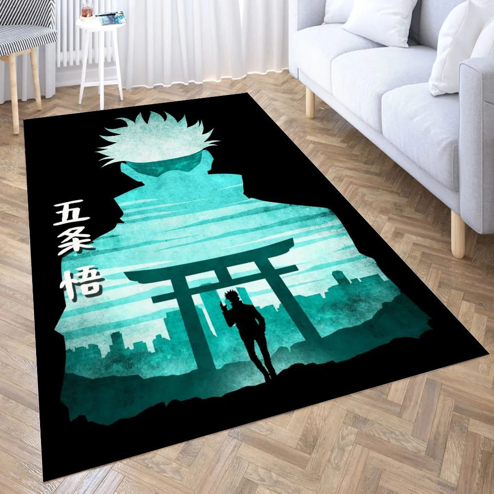 

Satoru Gojo Jujutsu Kaisen Area Rug for Living Room Floor Mat Carpet for Bedroom Bedside Entrance Doormat Anti-slip Home Decor