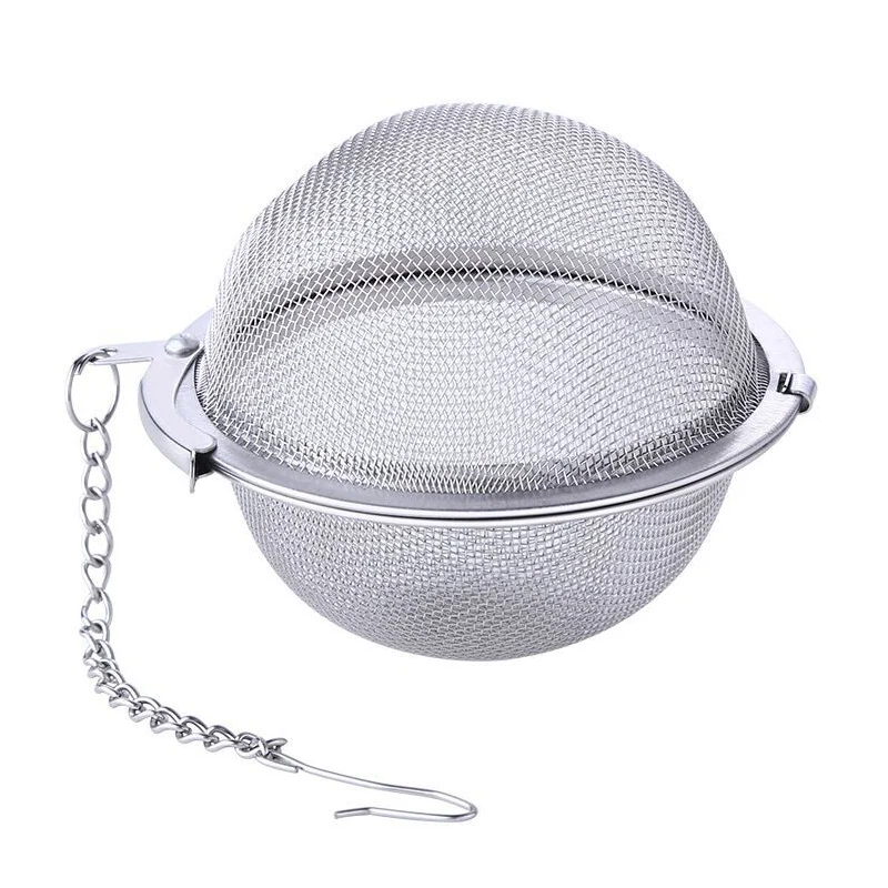 

Stainless Steel Tea Infuser Sphere Locking Cooking Brine Spice Ball Strainer Mesh Filter Strainers Cuisine Kitchen Accessories